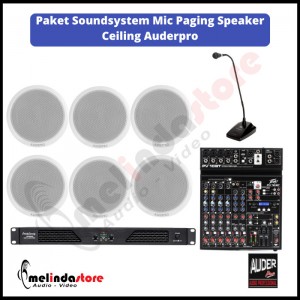 Paket Sound System Microphone Paging Speaker Ceiling Auderpro | 6 Speaker